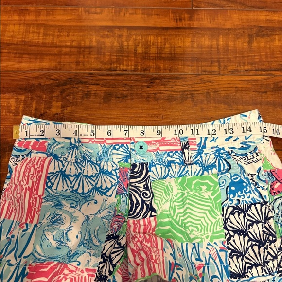 Lilly Pulitzer Walsh short summer remix patch cotton 3 inch inseam shorts size 0 - Picture 13 of 15